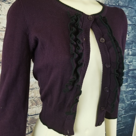 Cozy Button Down Ruffled Cardigan - Picture 4 of 4
